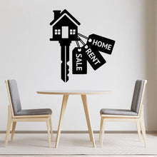 Load image into Gallery viewer, Art of Decals Real Estate Keys House Home Rent Vinyl Wall Decal - Large Removable Home Decor Sticker