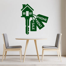 Load image into Gallery viewer, Art of Decals Real Estate Keys House Home Rent Vinyl Wall Decal - Large Removable Home Decor Sticker