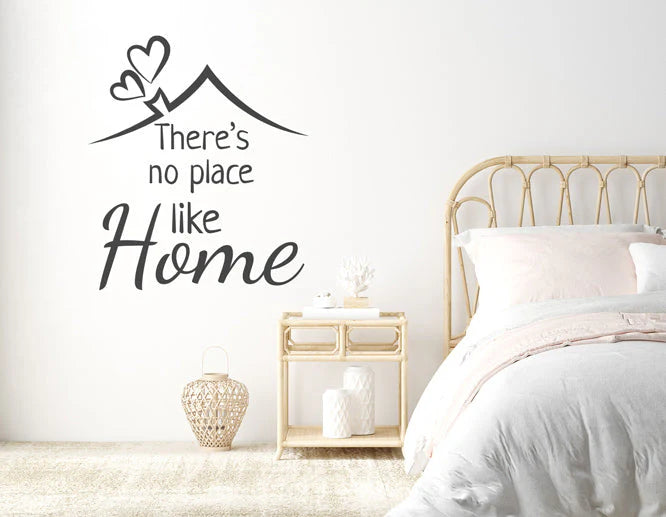 “There's No Place Like Home” Motivational Wall Decal – Decorative Vinyl Wall Art