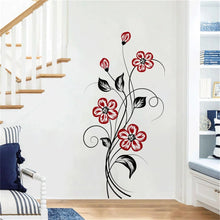 Load image into Gallery viewer, Black Branches with Red Flowers Wall Decals