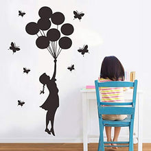 Load image into Gallery viewer, Banksy Girl With Balloons Wall Decal | Street Art Graffiti Vinyl Sticker for Home Décor