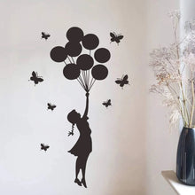 Load image into Gallery viewer, Banksy Girl With Balloons Wall Decal | Street Art Graffiti Vinyl Sticker for Home Décor