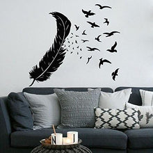 Load image into Gallery viewer, Feathers Turning Into Birds Vinyl Wall Decal Sticker Art Decor Bedroom Design Mural animals home decor living room modern
