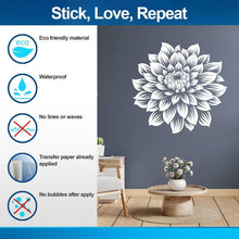 Load image into Gallery viewer, Large Vinyl Flower Wall Decal – Elegant Floral Wall Sticker for Home Decor