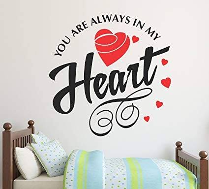 Customscart My Heart Wall Sticker | Personalized Vinyl Décor for Home & Office