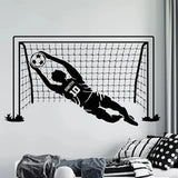 Football Goalkeeper Wall Decal - Vinyl Room Decor for Kids' and Teens' Bedrooms