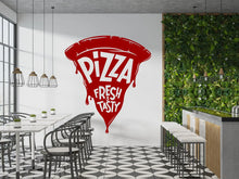 Load image into Gallery viewer, Pizza Wall Decal - Pizza Slice, Quotes Wall Art, Pizza Shop Vinyl Sticker