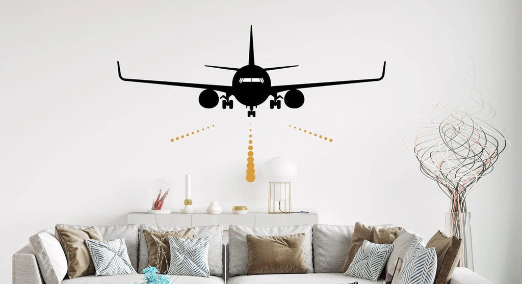 Airplane Wall Decal - Landing Airplane Huge Pack for Kids’ Wall Decor