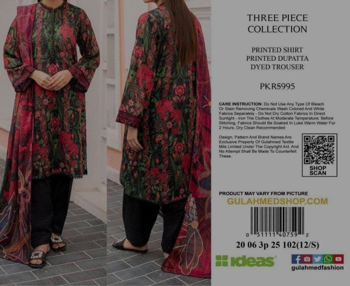 Original Ideas by Gul Ahmed Lawn 3PC 2025 Collection