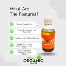 Load image into Gallery viewer, Berkaz Grow Hair Oil – 250ml | Organic Hair Regrowth &amp; Anti Hair Fall Treatment