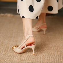 Load image into Gallery viewer, V-Strap Fawn Heels