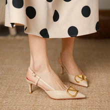 Load image into Gallery viewer, V-Strap Fawn Heels