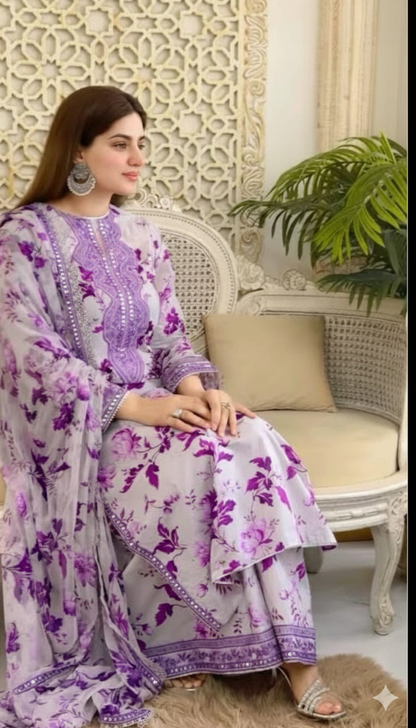 Aneelas Hit Design Fancy Luxury Lawn 3-Piece Suit