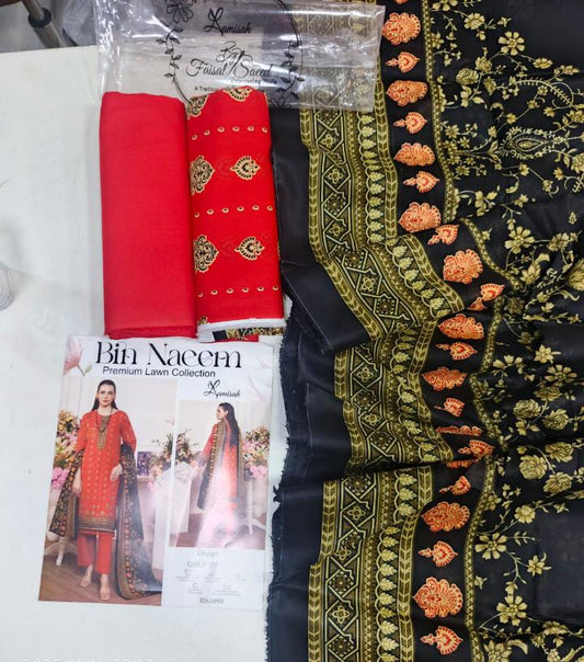 Bin Naeem Original Premium Lawn Printed 3-Piece Suit – Daily Elegance Edition