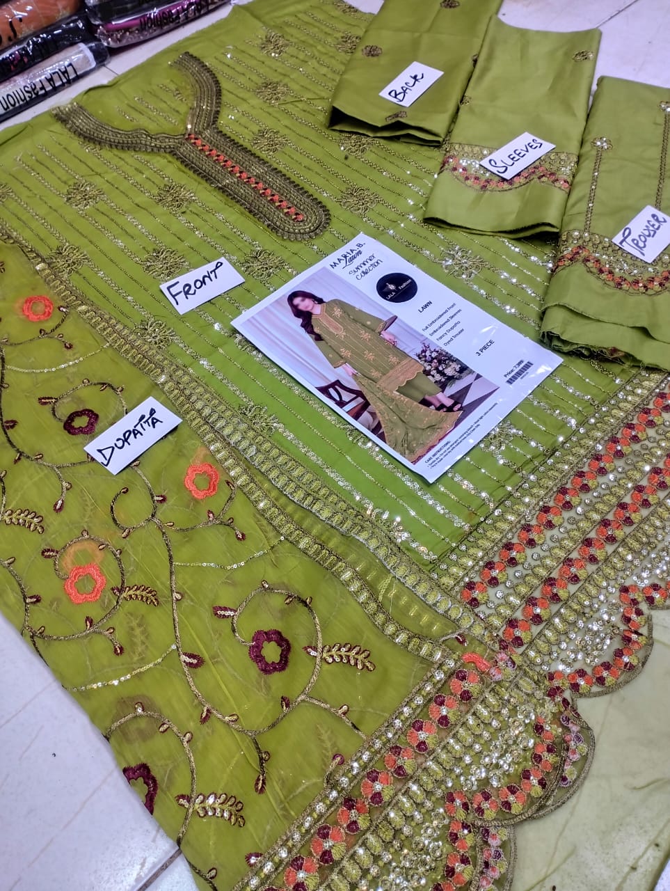 Maria.B Hit Design Fancy Luxury Embroidered 3-Piece Suit