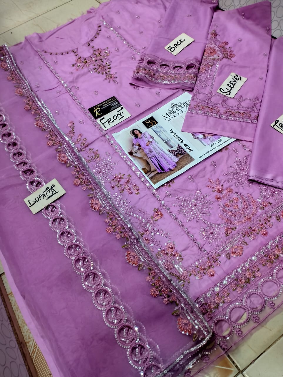 Maria.B Ring Dupatta Luxury Embroidered 3-Piece Suit