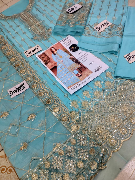 Maria B Luxury Embroidered 3-Piece Suit – Premium Festive Collection 2025