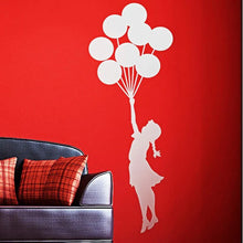 Load image into Gallery viewer, Banksy Girl With Balloons Wall Decal | Street Art Graffiti Vinyl Sticker for Home Décor